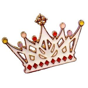 Alice Wonderland Crown Lapel Pin Queen Hearts Enamel Brooch Badge Jewelry Gift